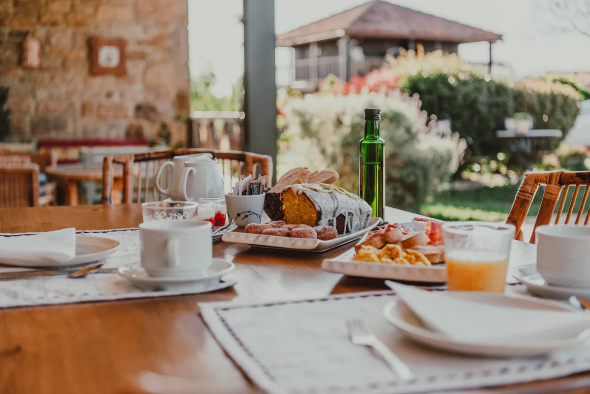 Desayuno en la terraza